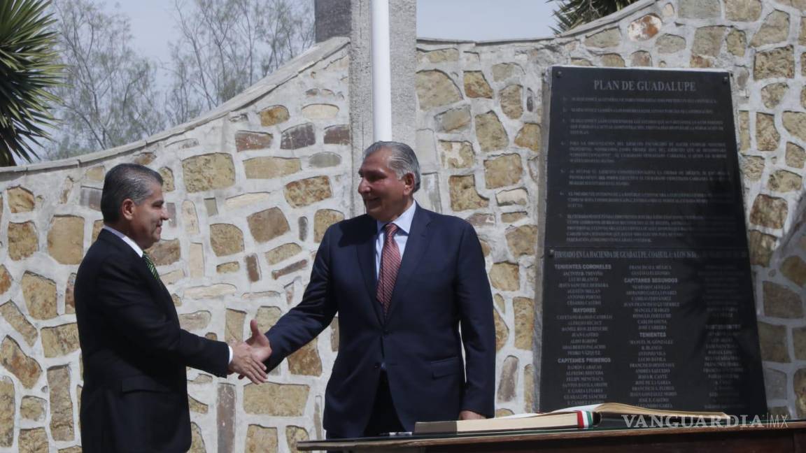 $!El secretario de Gobernación, Adán Augusto López, destacó los logros en seguridad de Coahuila.