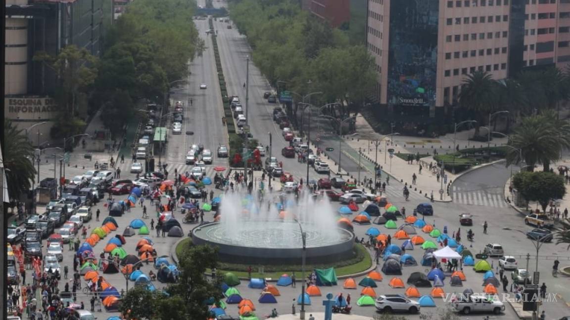 Plantón anti AMLO va hasta Paseo de la Reforma; piden ingresar al Zócalo
