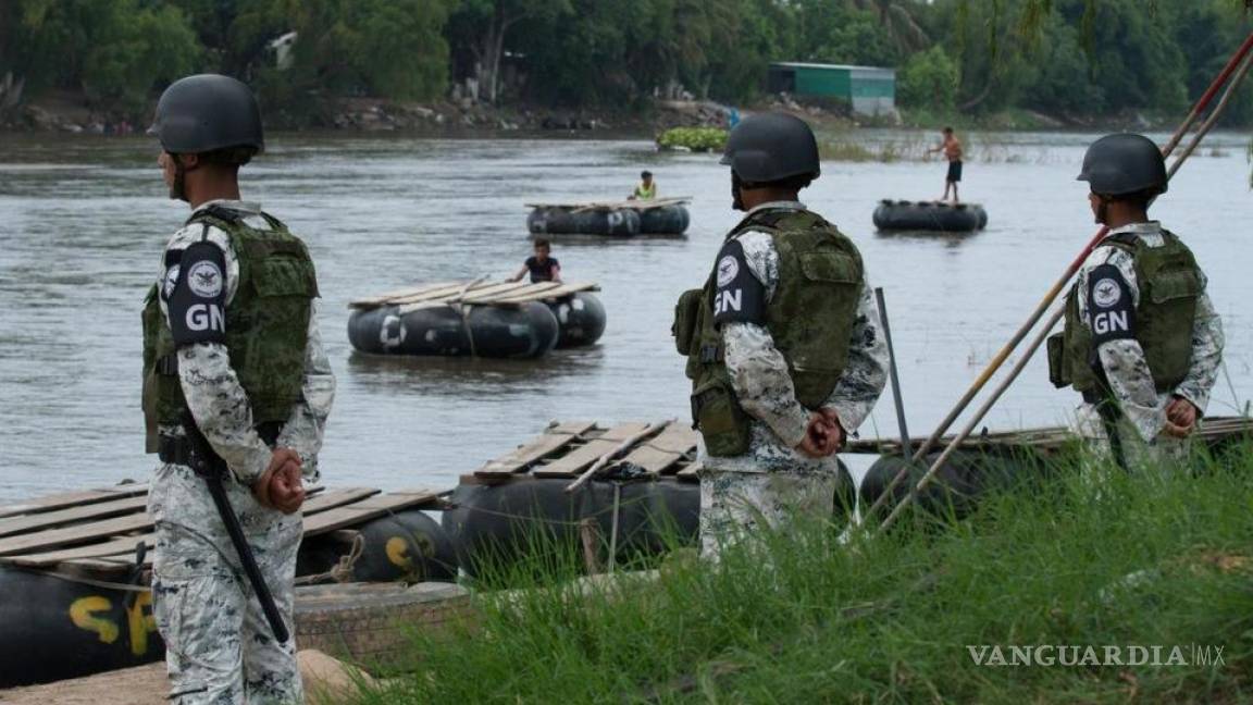 Guardia Nacional refuerza seguridad en río Suchiate