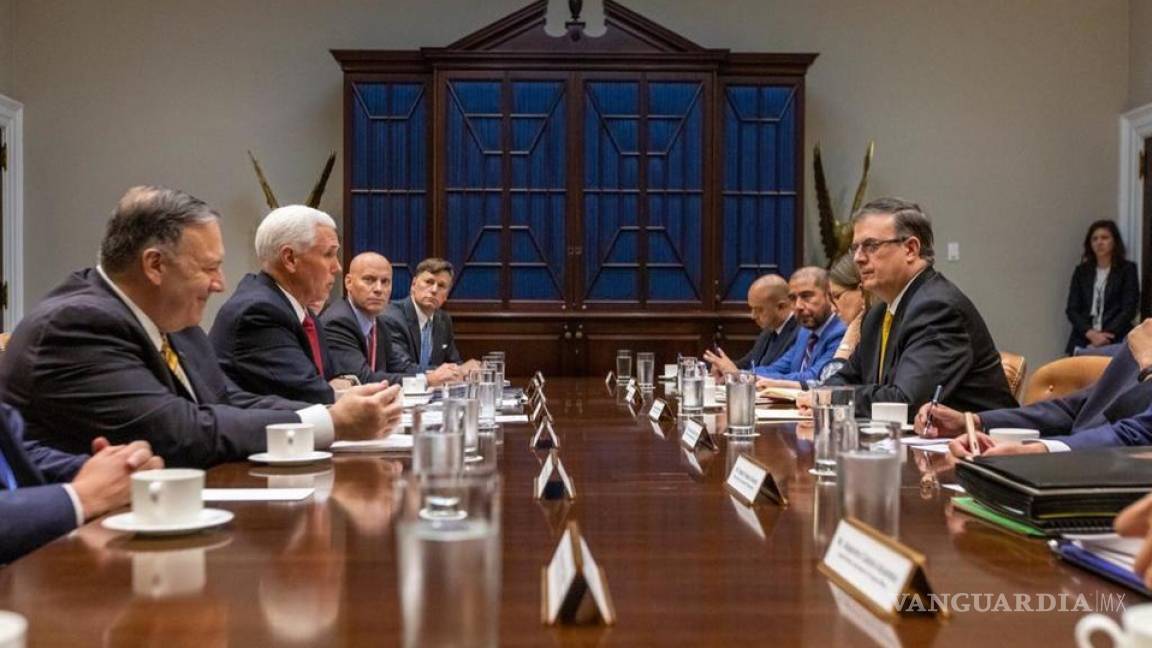 Ebrard se reúne con Pence en Washington para hablar sobre migración y tráfico de armas