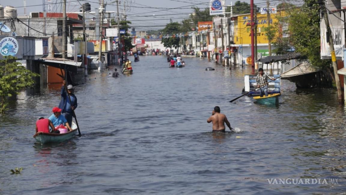 Inundación inevitable afectó a 151 mil en Veracruz, Chiapas y Tabasco