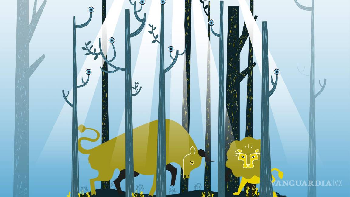 $!Representación del encuentro entre el toro y el león en Saltillo.