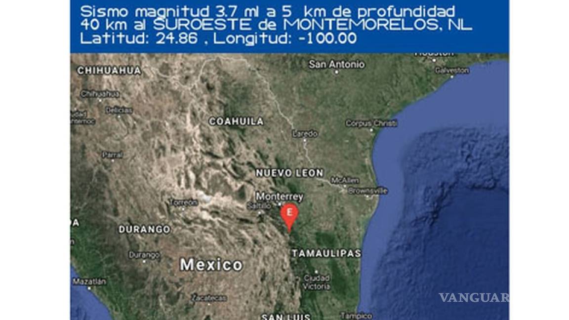 Registra Montemorelos, Nuevo León, sismo de 3.7