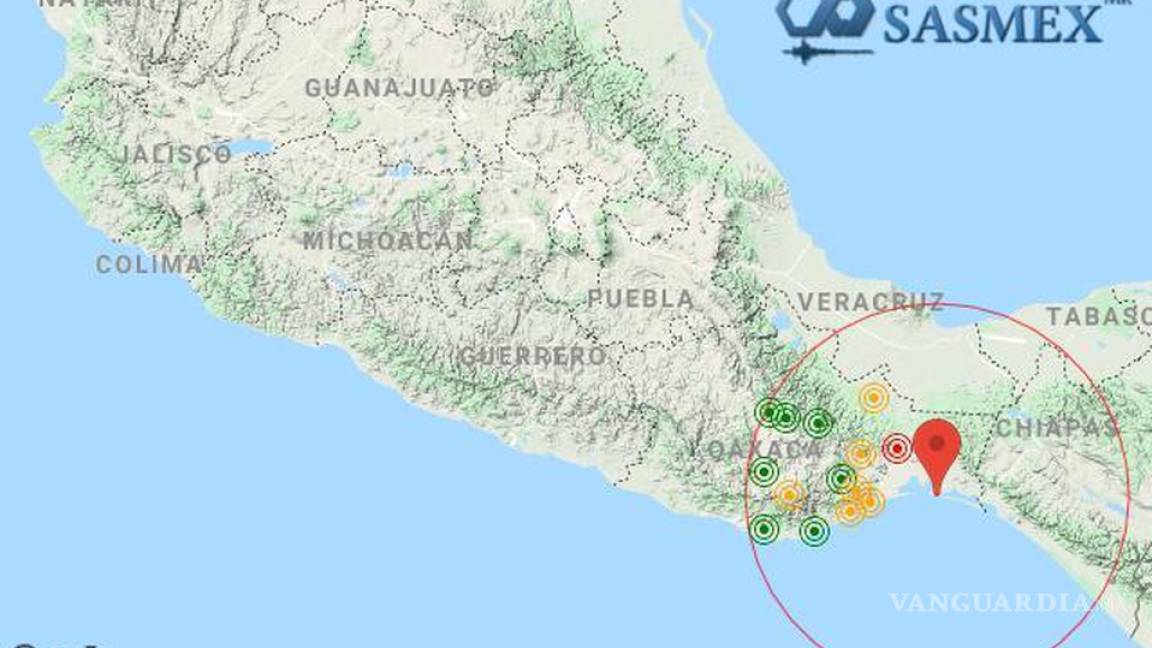 Se registra sismo en Oaxaca; fue perceptible en la CDMX