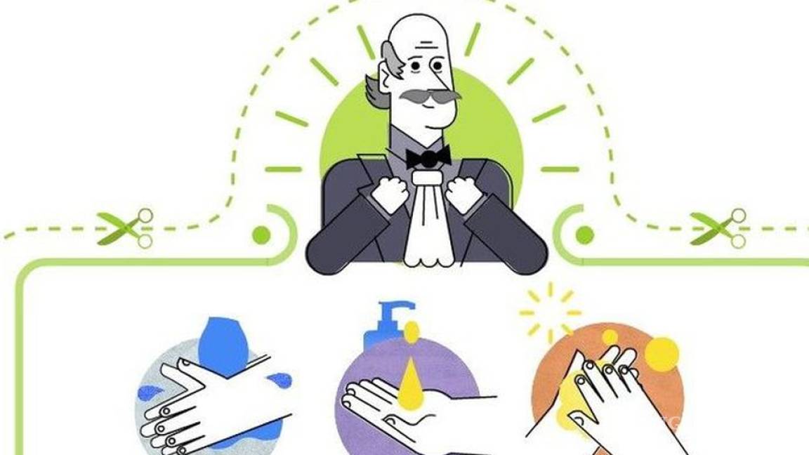 Google recuerda a Ignaz Semmelweis con doodle y muestra la importancia de lavarse las manos