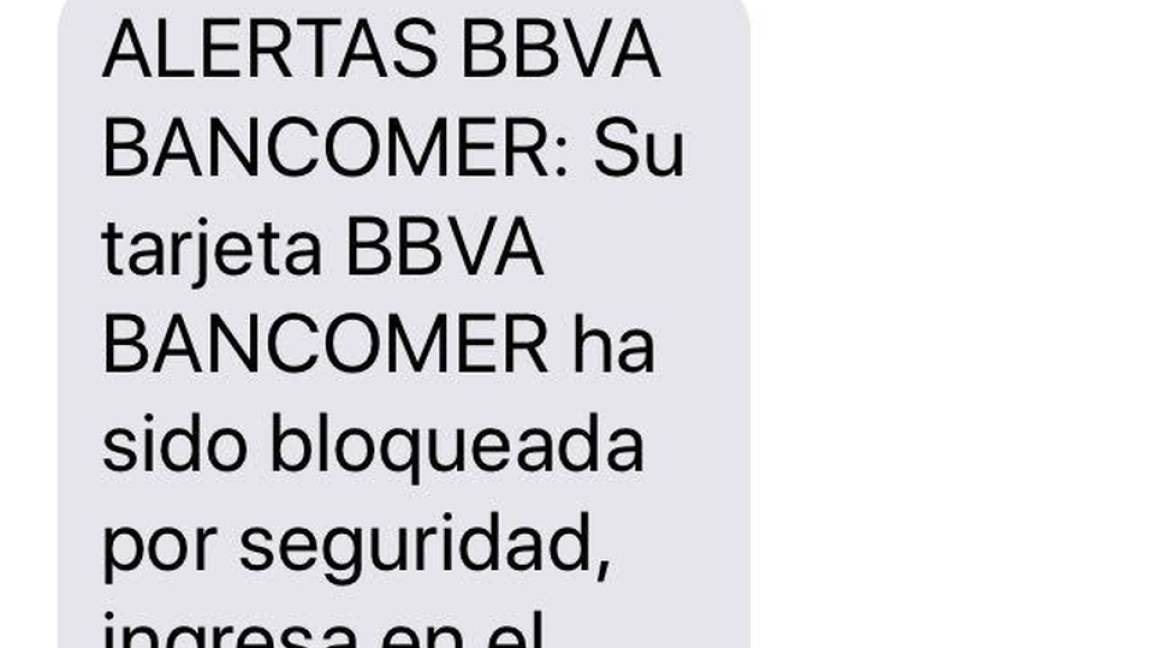 Cuidado, circulan mensajes falsos de BBVA Bancomer que buscan robar tus datos