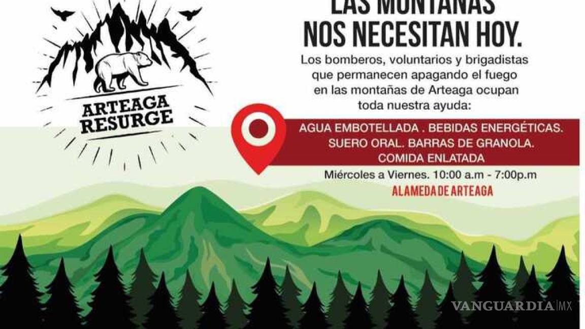 Instalan centro de acopio en Arteaga en apoyo a brigadistas, solicitan víveres