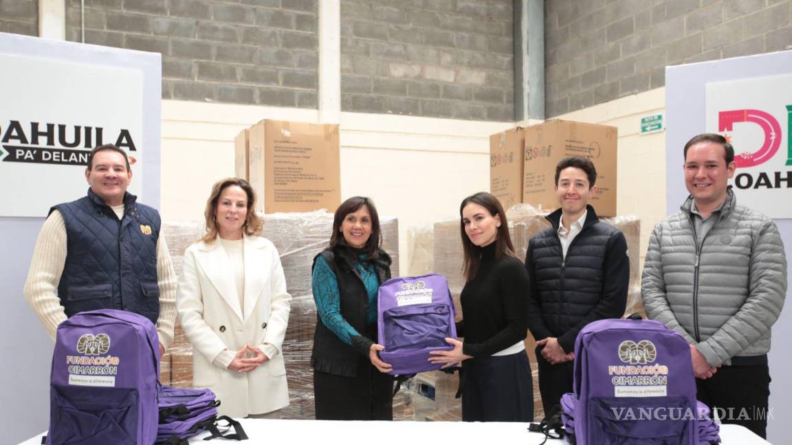 Entrega Fundación Cimarrón donativo de 2 mil mochilas al DIF Coahuila