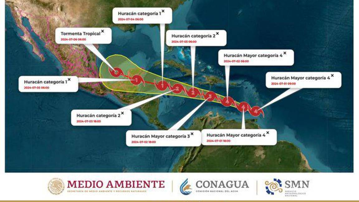 $!Se prevé que el viernes cruce el centro-sur de la Península De Yucatán, para ingresar el sábado, como una Tormenta Tropical, al sur del Golfo De México, con trayectoria hacia las costas de Veracruz y Tamaulipas