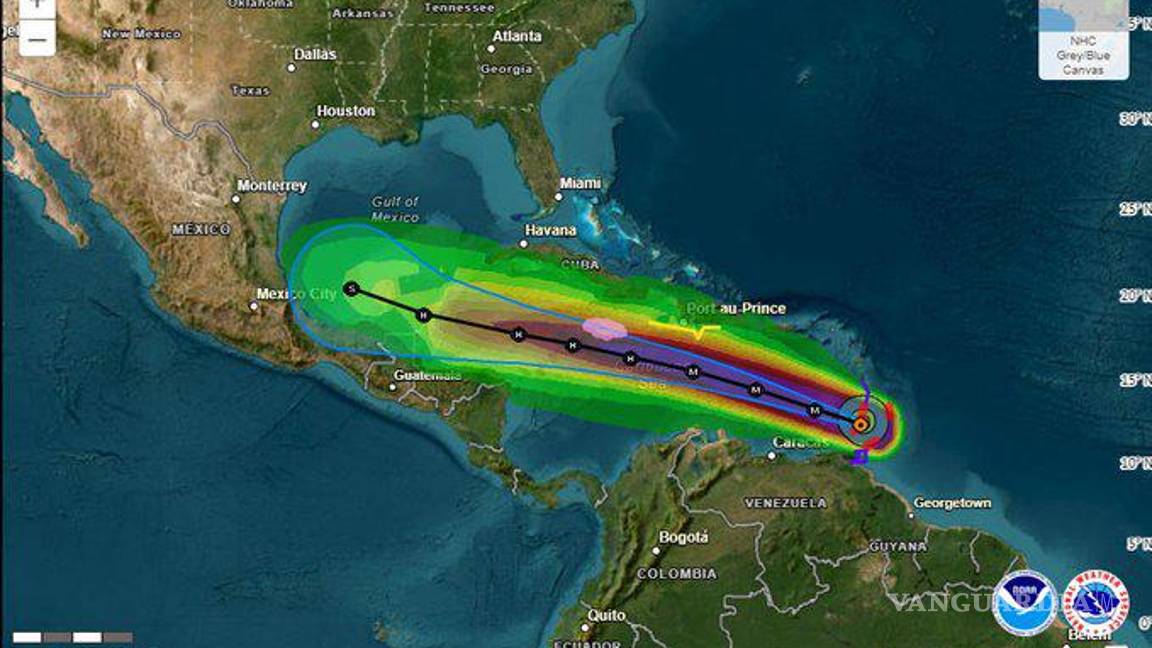 $!Esta es la ruta pronosticada del fenómeno meteorológico
