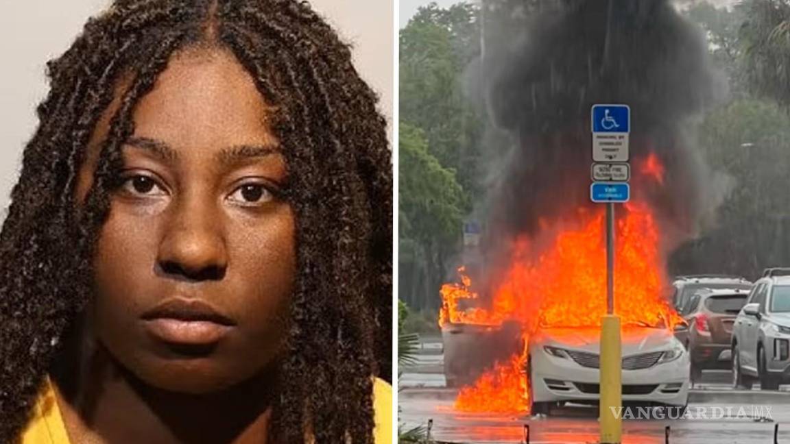 Dos niños casi mueren quemados en un auto, mientras su madre ¡robaba!