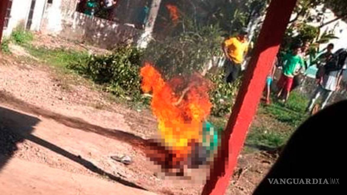 Detienen a 6 personas en Chiapas por linchar y prender fuego a supuesto violador