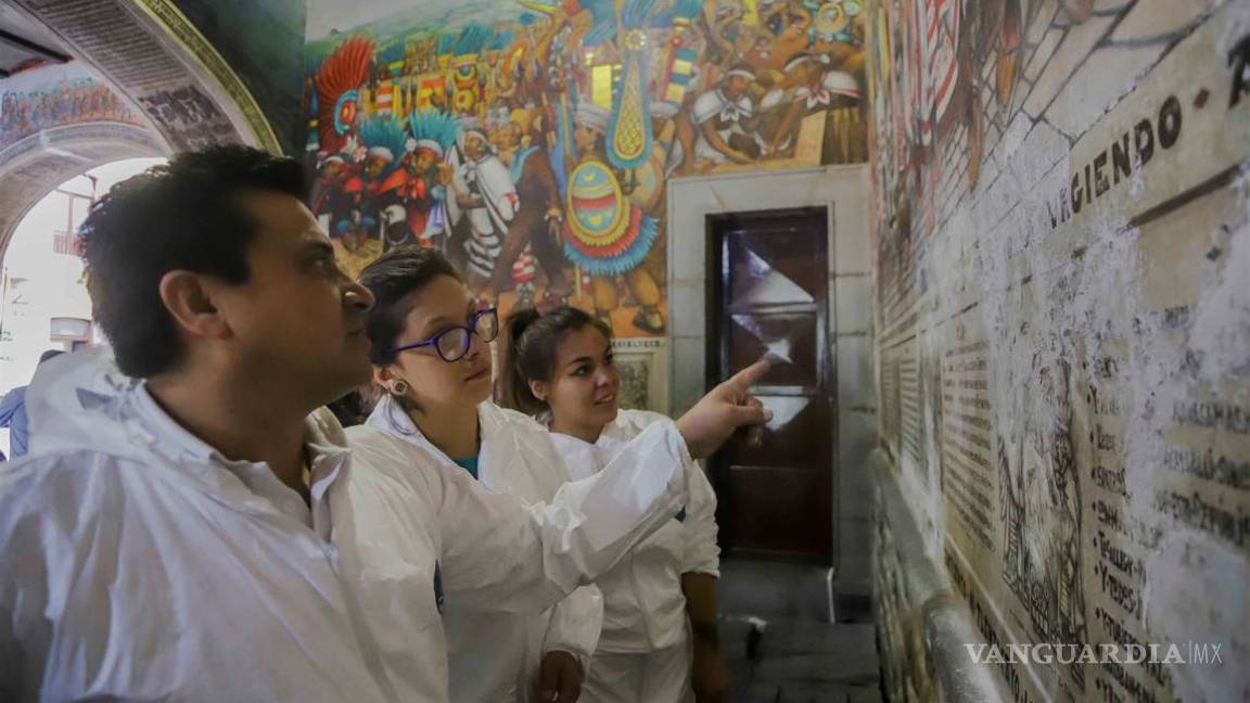 Avanza restauración de mural en México tras sismos de 2017