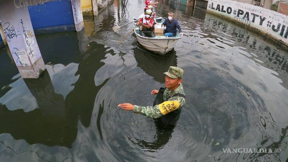 $!Chalco sigue bajo aguas negras, lluvias provocan nueva inundación