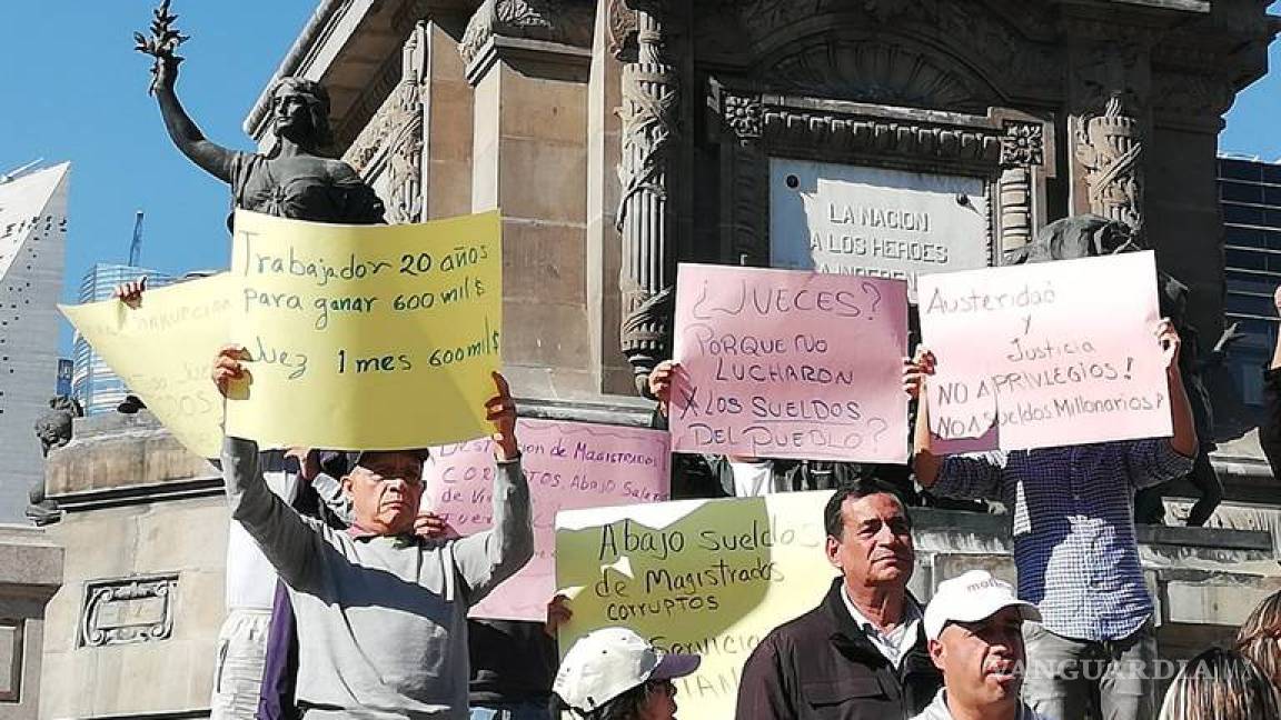 Jueces y magistrados protestan en Palacio de Justicia; acusan intromisión de AMLO en Poder Judicial