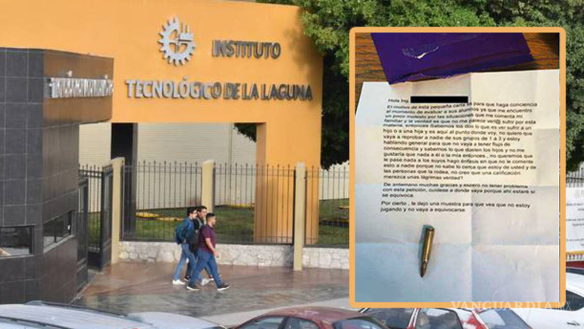 Deja carta con amenazas a maestra del Tecnológico de La Laguna; lo detienen