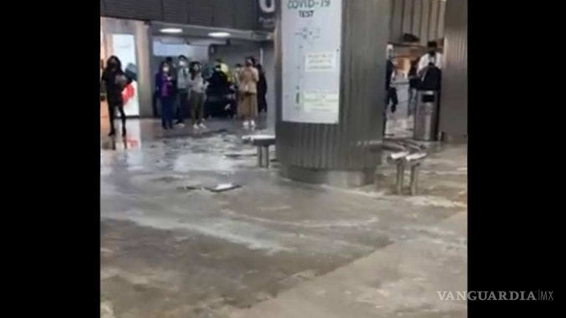 Video: Lluvias provocan inundaciones en el Aeropuerto de la CDMX