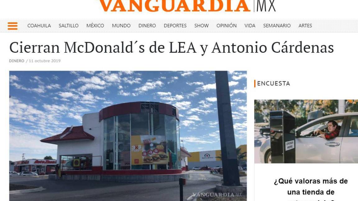 $!En 2019 la sucursal al Sur de Saltillo dejó de operar.