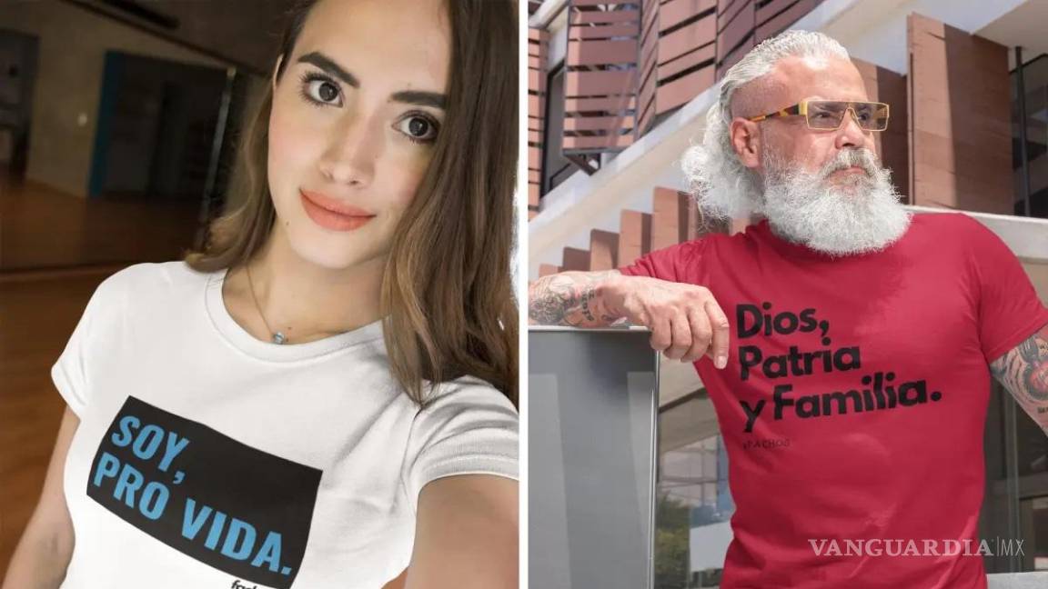$!‘Viva el patriarcado’; exdiputado de Nuevo León vende playeras provida y contra el feminismo