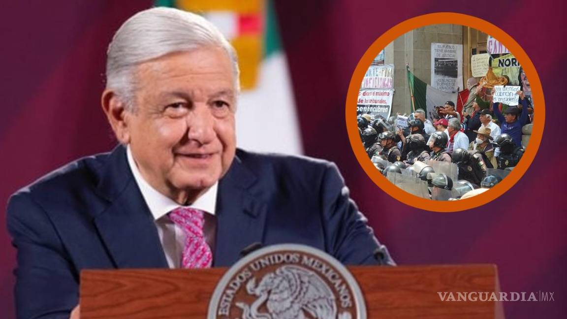 AMLO critica marchas a favor de la SCJN; acusa prepotencia de manifestantes que desalojaron a morenistas