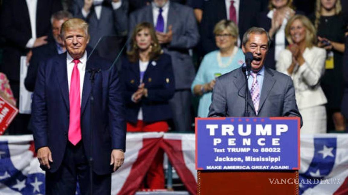 Nigel Farage, impulsor del “Brexit”, anima a los seguidores de Trump