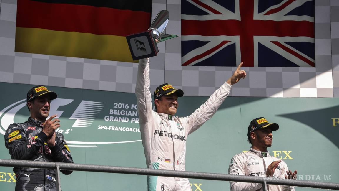 Rosberg se lleva la victoria en el GP de Bélgica por delante de Ricciardo y Hamilton