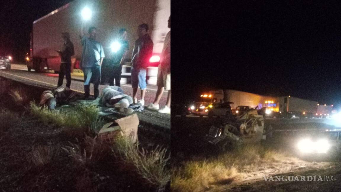 Se vuelca tráiler que transportaba cerveza y sufre rapiña en carretera Torreón-Saltillo; fallece chofer