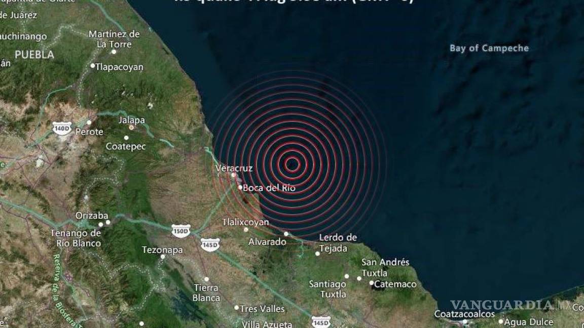 Sismo de 4.9 grados sacude Veracruz durante la madrugada