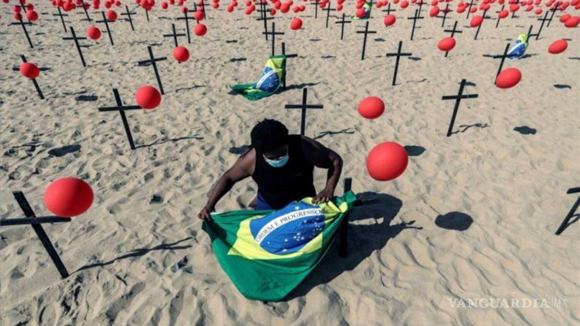 Brasil registra más de mil 200 muertes por COVID por tercer día seguido