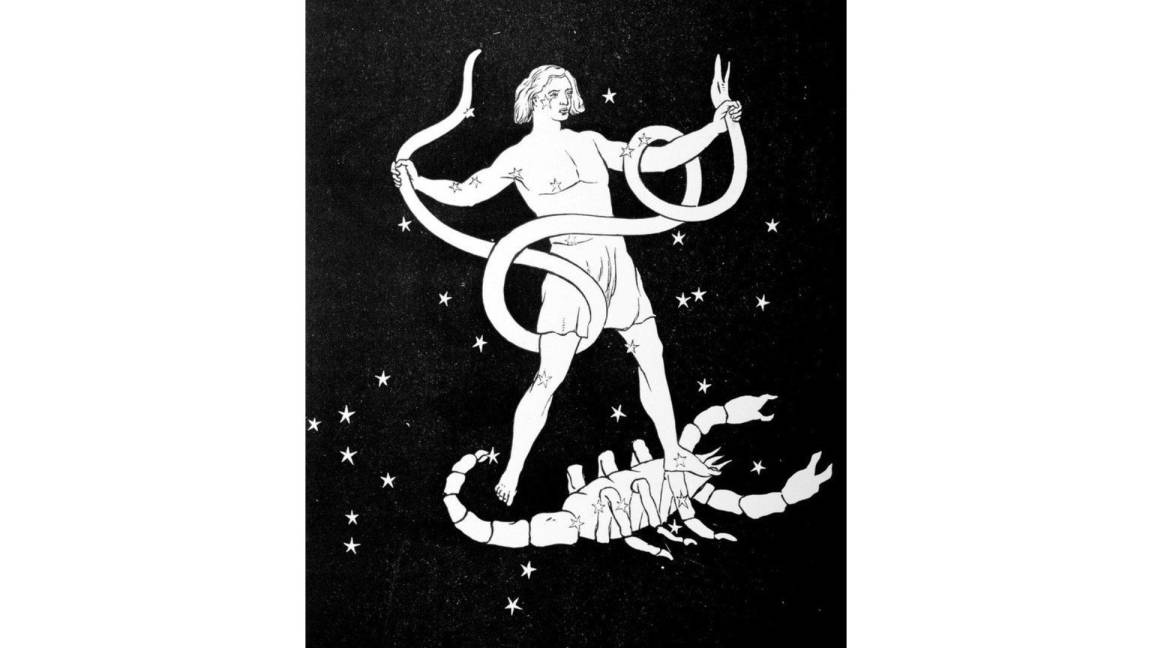 $!Representación de Ofiuco o Serpentario, treceavo signo zodiacal.