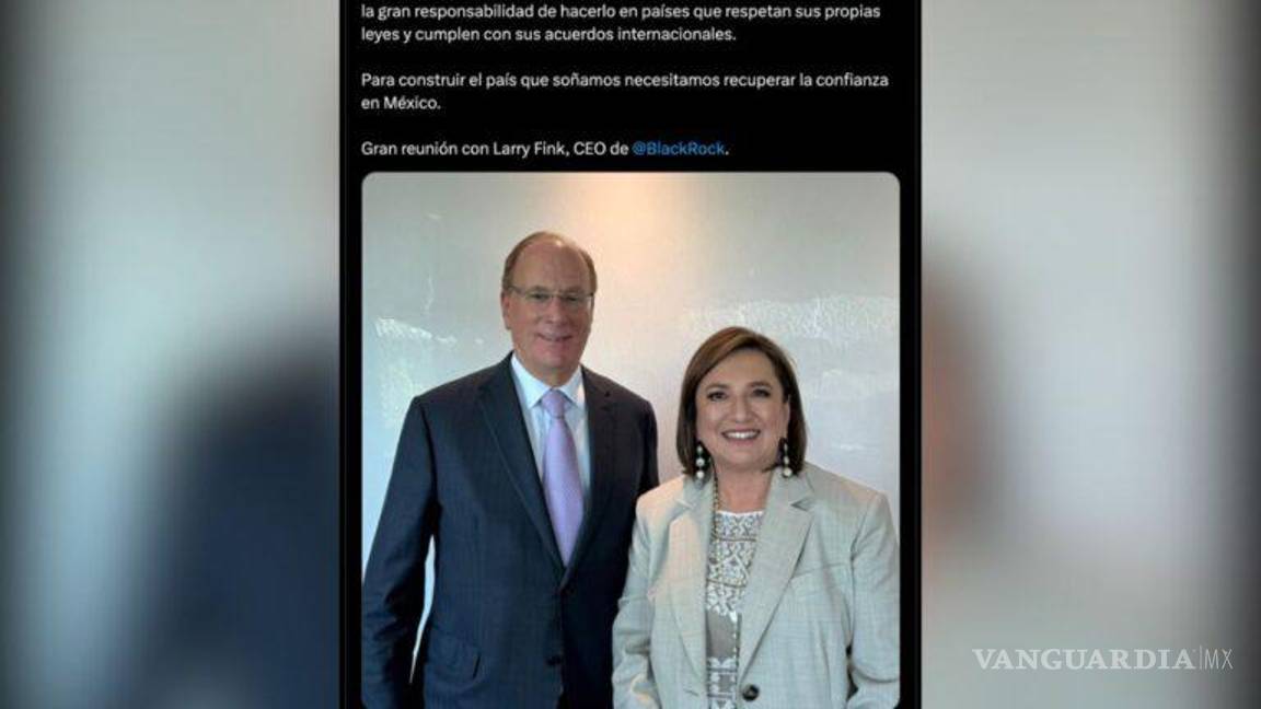 $!CEO de la poderosa BlackRock se reunió con AMLO, Sheinbaum y Gálvez