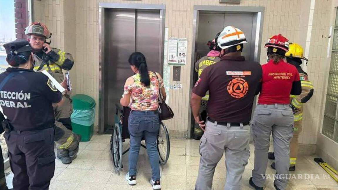 De nuevo falla elevador de un IMSS en Monterrey, quedan cinco mujeres atrapadas