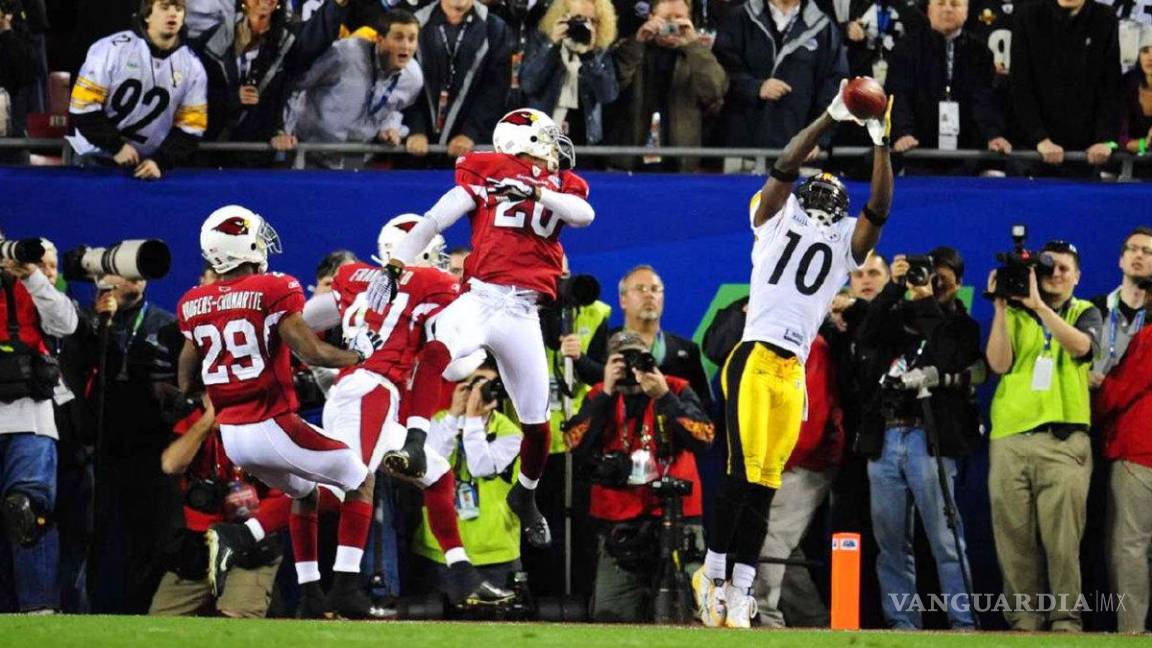 $!Una de las grandes acciones fue la atrapada de Santonio Holmes, a la postre el MVP de ese Super Bowl.