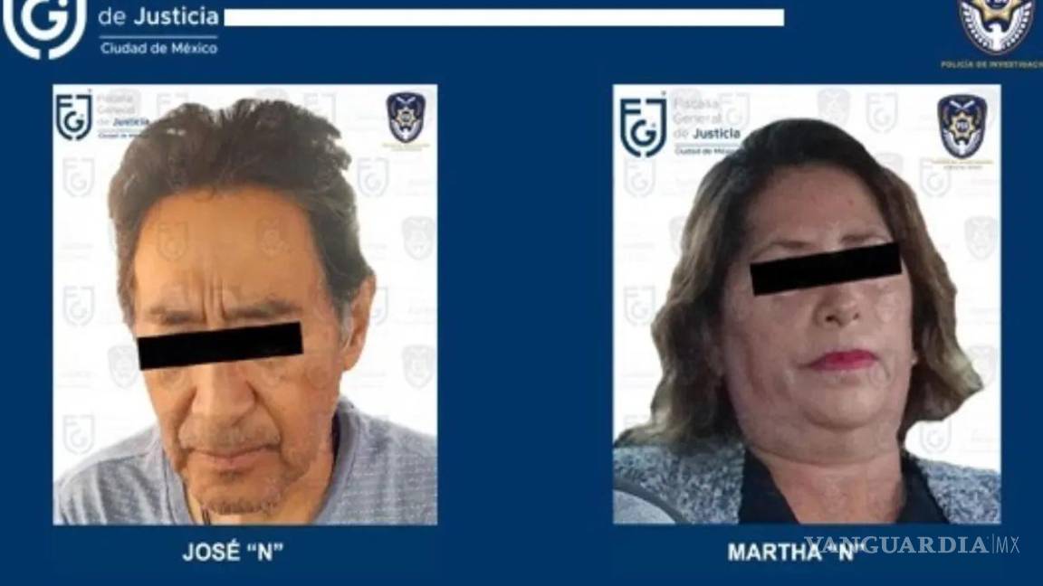 $!La Fiscalía capitalina logró establecer la posible participación en el feminicidio de Karen Itzel, de José Luis “N” y Martha Beatriz “N”, padre y madre del posible feminicida