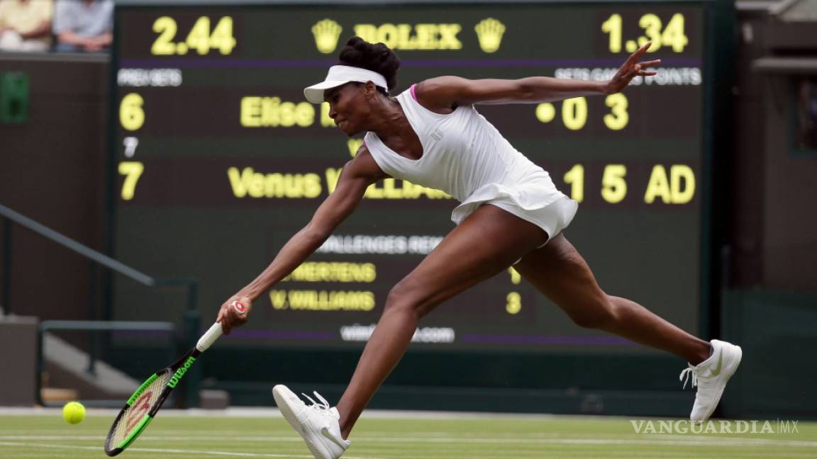 Vence Venus Williams a Elise Mertens en Wimbledon