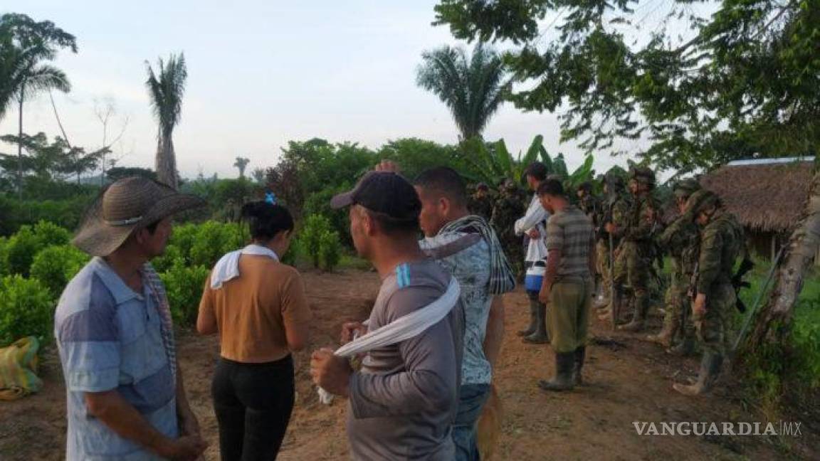 En Colombia campesinos detuvieron a militares dedicados a erradicar cultivos de coca