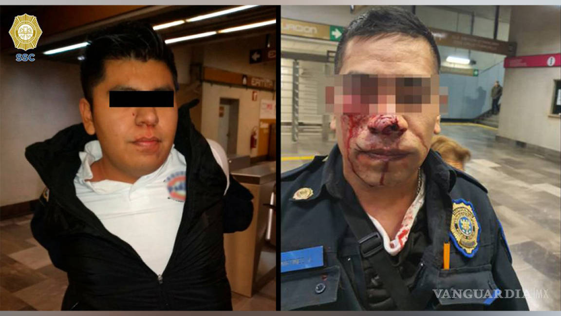 'El caníbal del Metro' mordió a un policía en estación Ermita de CDMX