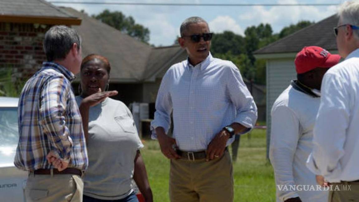 Obama visita zonas de Luisiana afectadas por inundaciones