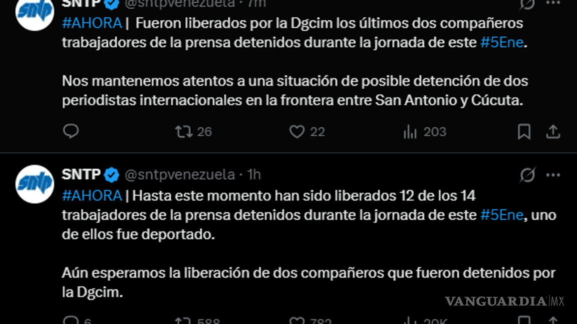 $!Sindicato en Venezuela denunció la captura de 14 periodistas durante sesión de Asamblea Nacional