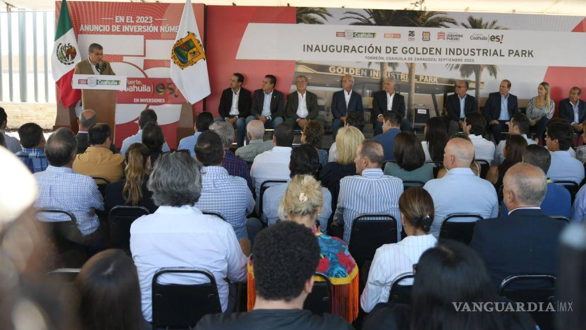 Inaugura Miguel Riquelme complejo Golden Industrial Park en Torreón