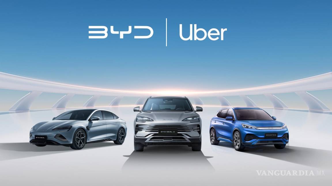 Anuncia Uber que usará 100,000 vehículos eléctricos del fabricante chino BYD en Europa y Latinoamérica