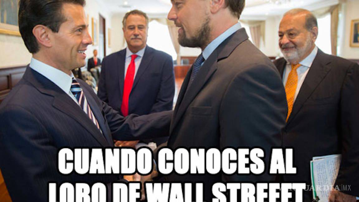 $!Reunión de Peña y Di Caprio desatan memes