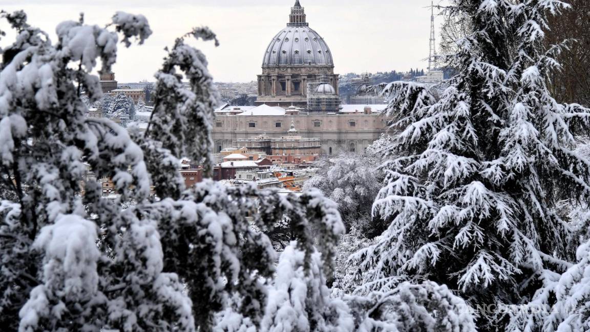 Caos en Roma por fuerte tormenta de nieve