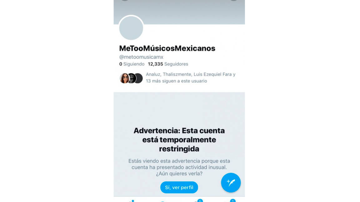 Restringen en Twitter cuenta MeTooMusicosMexicanos tras muerte de Vega Gil