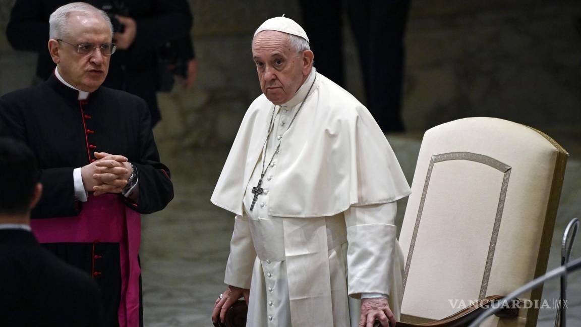 $!El Papa Francisco preside la audiencia general semanal en el Aula Pablo VI, Ciudad del Vaticano.