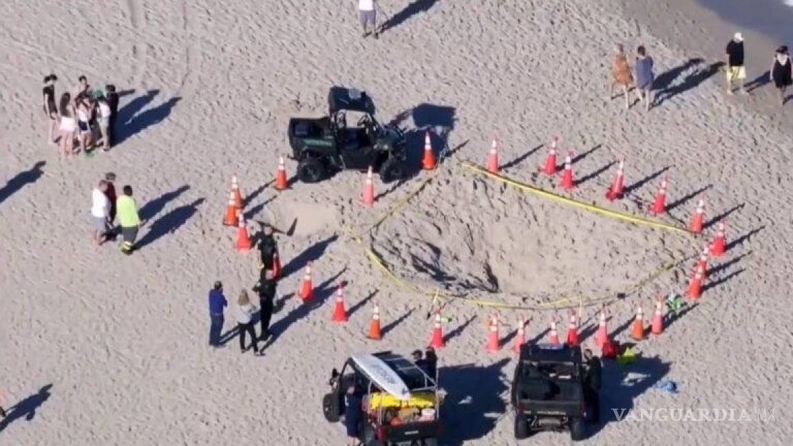 Niña murió tras caer en un agujero en una playa, en Florida