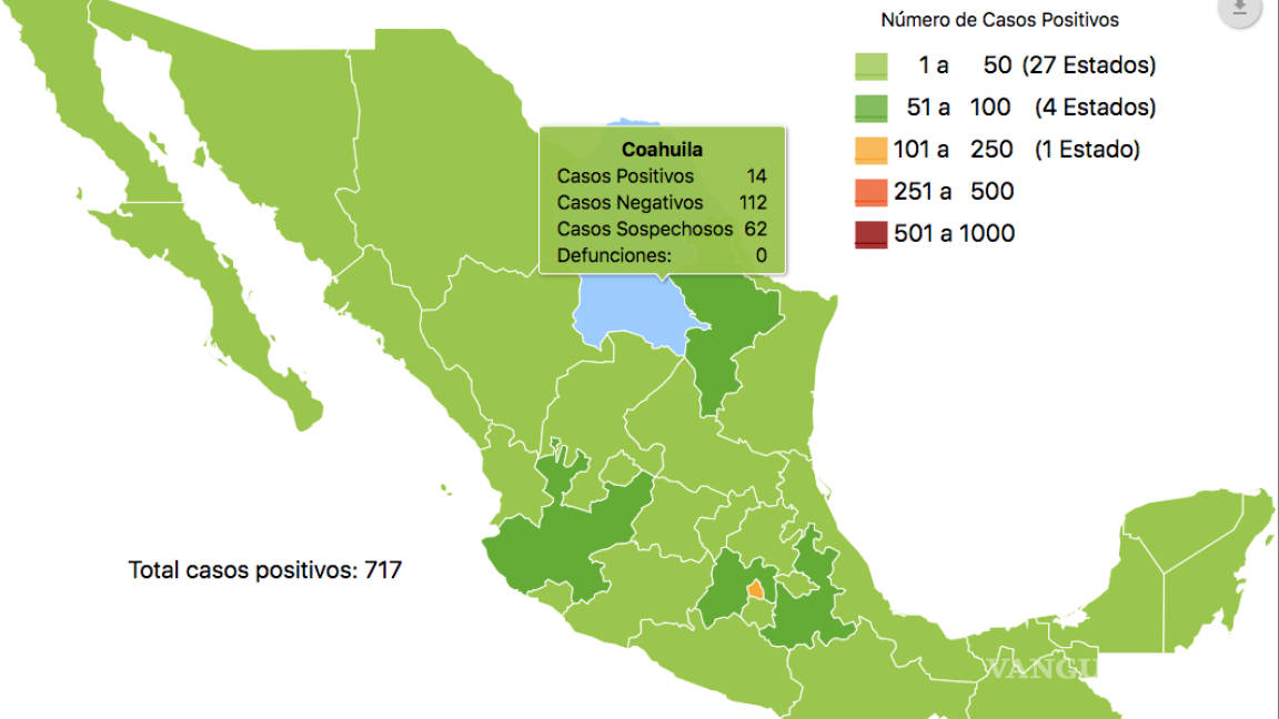 Coahuila tiene 62 casos sospechosos de coronavirus, supera registros de Nuevo León