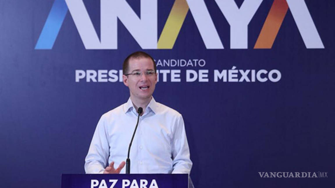 Anaya culpa a Peña Nieto por altos índices de inseguridad