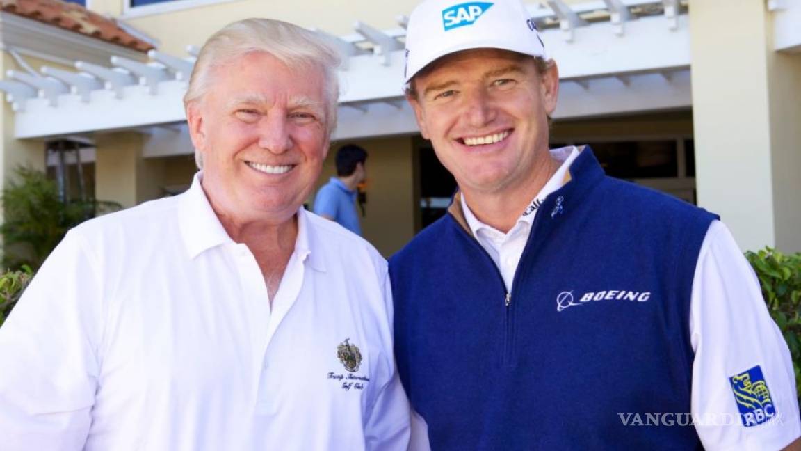 Boicotean a las empresas de Ernie Els por jugar golf con Trump