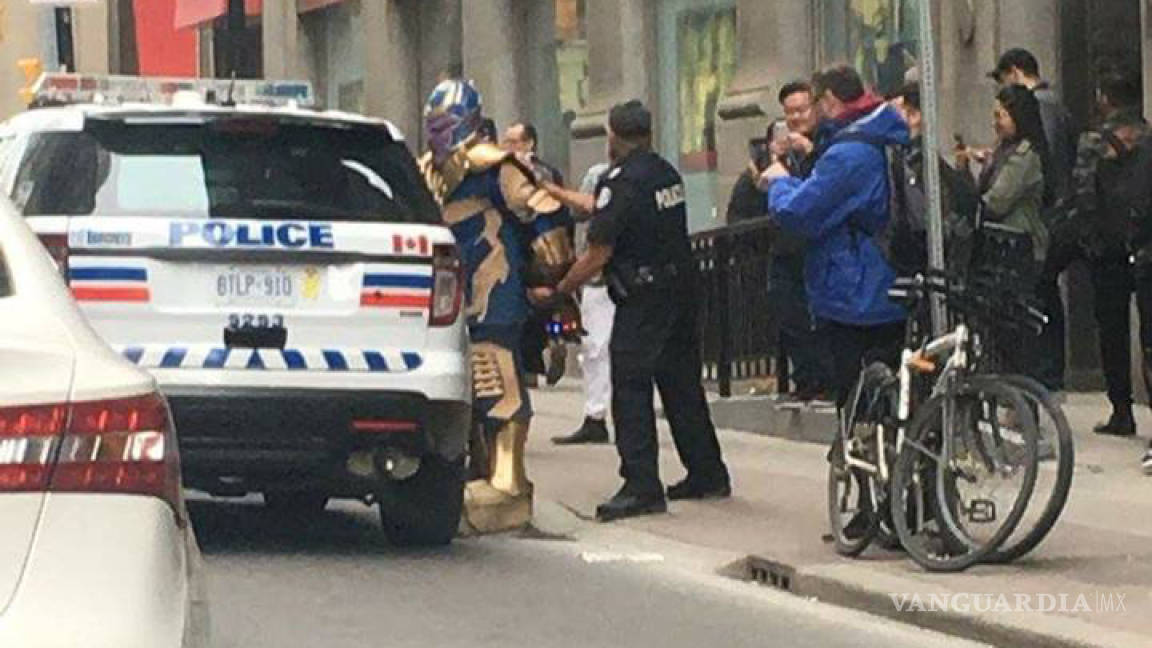 Policía de Canadá hace el trabajo de los 'Avengers' y detiene a Thanos